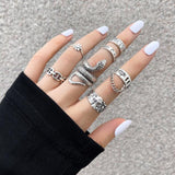 Boho Bliss Silver Gold Ring Set