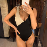 Sexy Scalloped One Piece Swimsuit