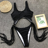 Tassel Dreams Underboob High Cut Out Swimsuit