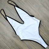 Ultra Sexy Deep V Neck Thong One Piece High Cut Monokini