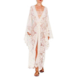 Sunset and Swim Embroidered Boho Mesh Cover Up