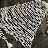 Salty Waves Seashells Crochet Boho Crochet Beach Cover Up Wrap