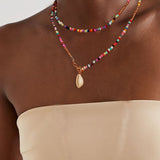 Summer Bloom Bohemian Bead Shell Necklace