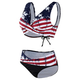 American Flag Dd+ Plus Size Padded Bikini