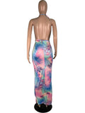 Halter Floral Print Summer Beach Maxi Dresses Loveclb