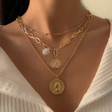 Paradise Lost Pearl Coin Pendant Necklace