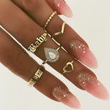 Boho Bliss Silver Gold Ring Set