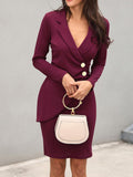 Long Sleeve Bodycon Peplum Midi Dresses Loveclb