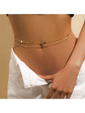 Minimalist Rhinestone Body Jewelry Chain Belts Loveclb