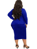 Plus Size Bow Neck Ruffled Midi Dresses Loveclb