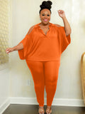 Plus Size Two Piece Top Long Pants Outfits Loveclb