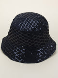 Reversible Diamond Shape Pattern Sequin Bucket Hat Loveclb