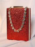 Rhinestone Glitter Chain Cuboid Handbag Loveclb