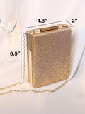 Rhinestone Glitter Chain Cuboid Handbag Loveclb