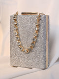 Rhinestone Glitter Chain Cuboid Handbag Loveclb