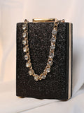 Rhinestone Glitter Chain Cuboid Handbag Loveclb