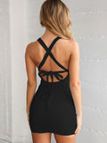 Ruched Backless Cut Out Mini Dresses Loveclb