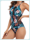 Ocean Breeze One Piece Swimsuit DD+ Fuller Bust Mesh Swimsuit