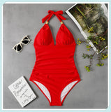 Tummy Waist Slimming Halter Swimsuit