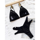 Venice Vixen Black Cut Out Sexy Bikini