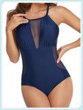 Ocean Breeze One Piece Swimsuit DD+ Fuller Bust Mesh Swimsuit