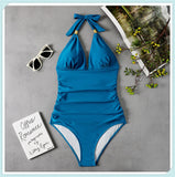 Tummy Waist Slimming Halter Swimsuit