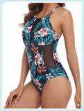 Ocean Breeze One Piece Swimsuit DD+ Fuller Bust Mesh Swimsuit