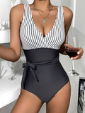 Stunning Striped Sexy DD+ Swimsuit