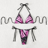 Free Spirit Beautiful Butterfly Thong Bikini Set