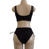 Lush Lace Goddess High Waist Bikini Black