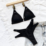 Venice Vixen Black Cut Out Sexy Bikini