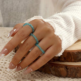 Celestial Pearls Boho Knuckle Rings Set