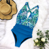 Floral Deep V Slimming Design DD+ Swimsuit