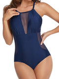 Ocean Breeze One Piece Swimsuit DD+ Fuller Bust Mesh Swimsuit