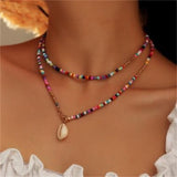 Summer Bloom Bohemian Bead Shell Necklace