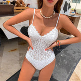 White Lace Goddess Push Up Swimsuit