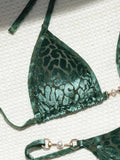 Wild Allure Sexy Leopard Micro Velvet Thong Bikini