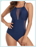 Ocean Breeze One Piece Swimsuit DD+ Fuller Bust Mesh Swimsuit