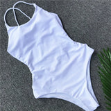 Sexy Strappy Open Back One Piece Swimsuit