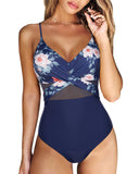 Solid One Piece Tummy Slimming Design Swimsuit