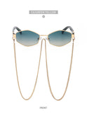 Sunshine Goddess Punk Sunglasses with Chain