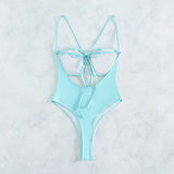 Ocean Breeze Elegance One Piece Cut Out Swimsuit