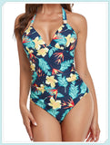 Tummy Waist Slimming Halter Swimsuit