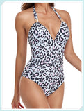 Tummy Waist Slimming Halter Swimsuit