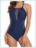 Ocean Breeze One Piece Swimsuit DD+ Fuller Bust Mesh Swimsuit