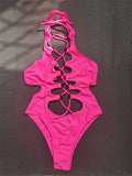 Summer Siren Extreme Cut Out Hollow Out Monokini Swimsuit