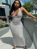 Scoop Neck Bandage Maxi Dresses Loveclb