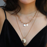 Paradise Lost Pearl Coin Pendant Necklace