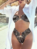 Riviera Queen High Cut Push Up Rhinestone Bikini