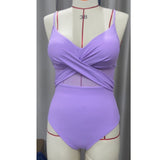 Solid One Piece Tummy Slimming Design Swimsuit